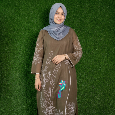 148. Cotton Bootiks EMBStitched 02 Pcs, Deep Olive 2