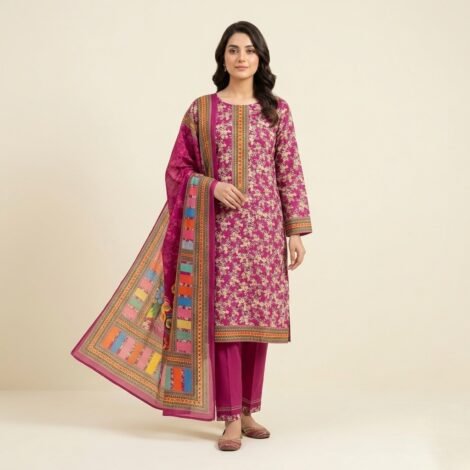 zamzam digital  lawn three piece